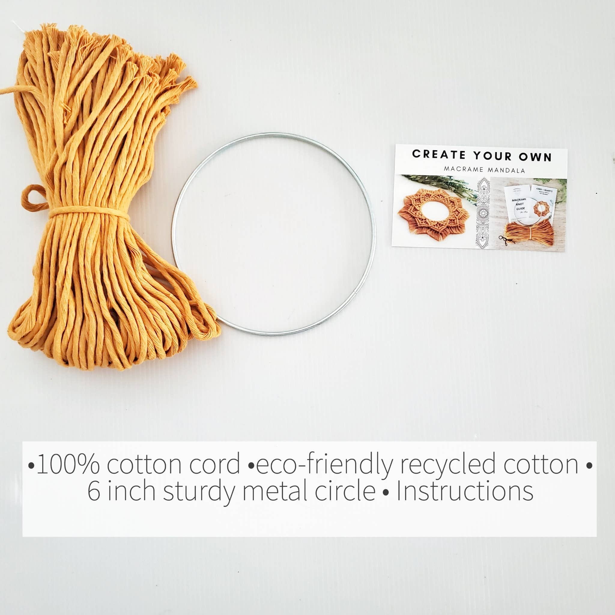 Cord + Quartz - Wholesale Doe-het-zelf-knutselset - Doe-het-zelf macramé mandala wandhanger set3