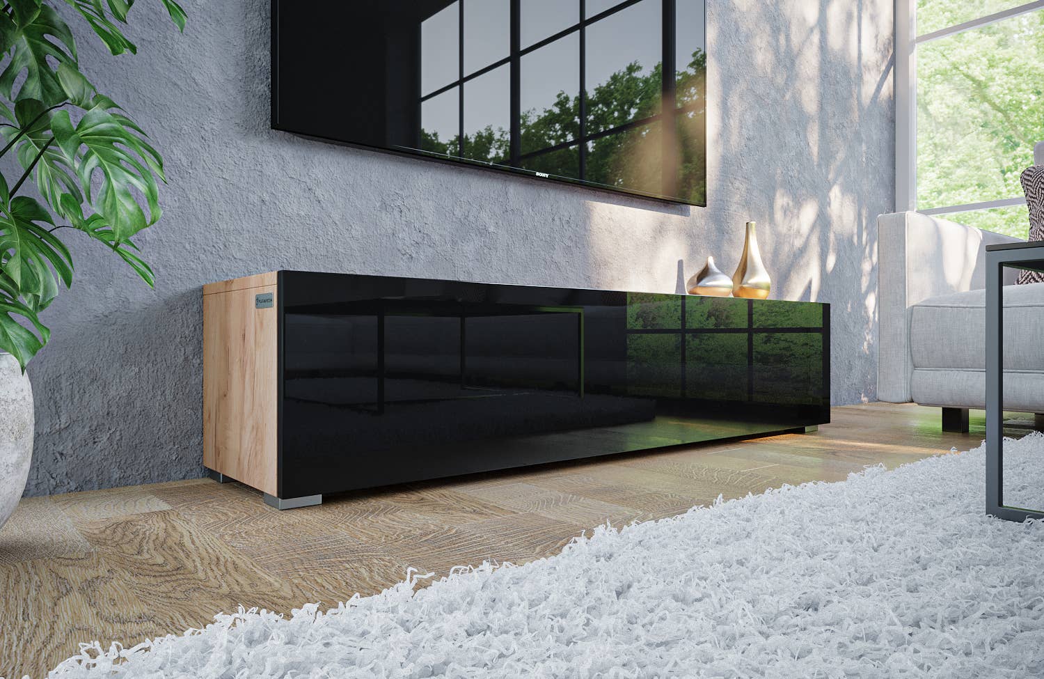 PLATAN ROOM - Wholesale Console Table - TV Cabinet TV Stand 140 cm Hanging or Standing9