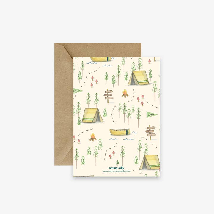 emmy+olly - Vendita all'ingrosso Biglietto di auguri per la nascita - Note da Campeggio - Set di 10 Biglietti da Corrispondenza + Buste1