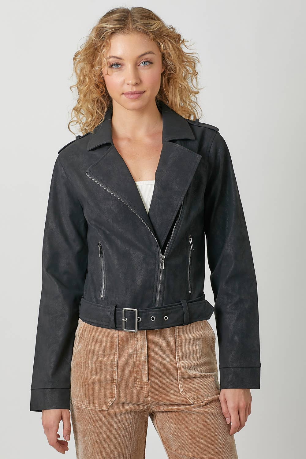 Mystree - Wholesale Leather Jacket - Women's - 60348 Leather Moto Jacket7
