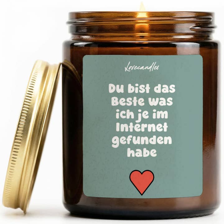 Bougie parfumée à la vanille - Tu es la meilleure chose que j'ai jamais trouvée sur Internet. pour la vente par Lovecandles