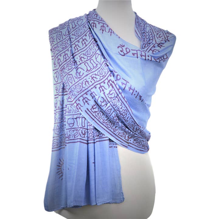 OMSutra OM Namah Shivaya Meditation Yoga Prayer Shawl for wholesale by OMSutra