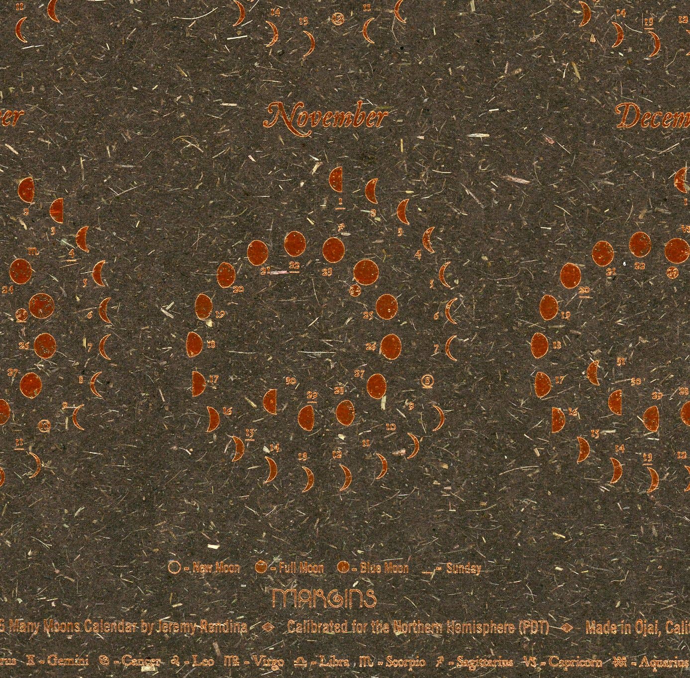Margins Imprint – wholesale Calendar – 2026 Moon Calendar SOIL - Small1
