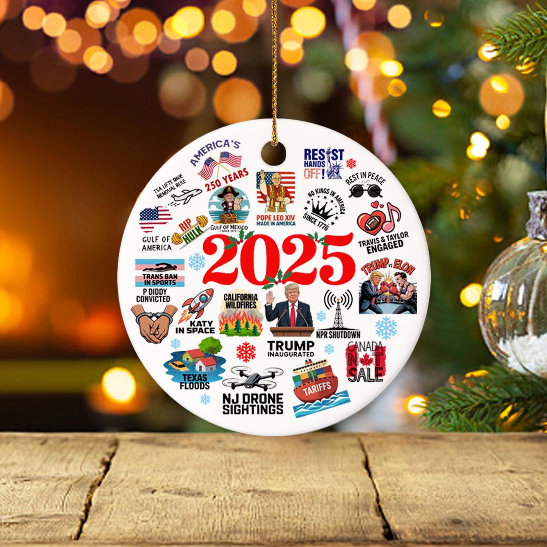 Embrova - Wholesale Ornament - 2025 Christmas Ornament, 2025 Notable Events Ornament1