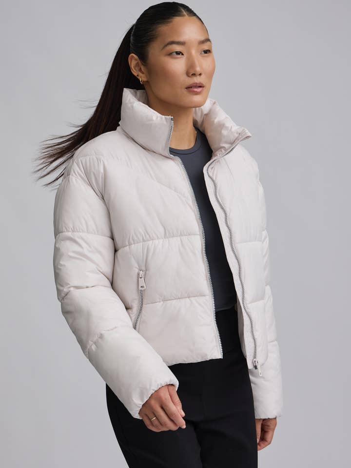 NVLT - Wholesale Puffer Jacket - Women's - Y4729NVL - CIRE CROP PADDED PUFFER