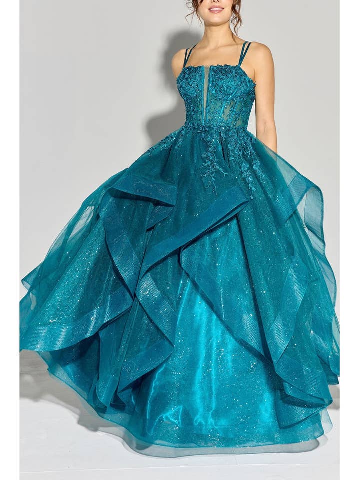 Voluminous deluxe soft tulle with horsehair trim for wholesale by FashionShowcase