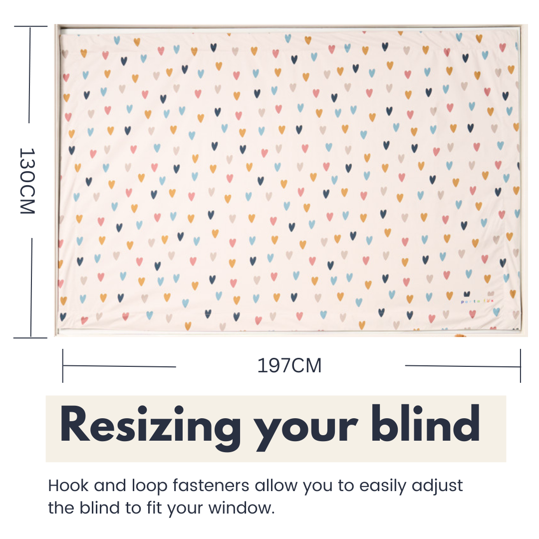 Porta Fox - Wholesale Curtain - Portable Blackout Blind - Indie Love Hearts5