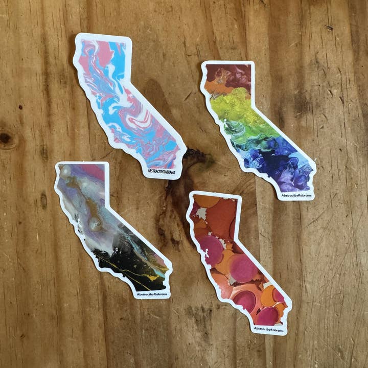 AbstractbyRabrams - Wholesale Sticker - California State Sticker LGBTQ Rainbow Lesbian Trans Pride2