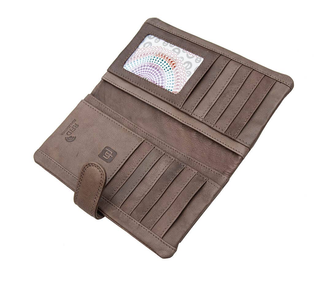 PRIMEHIDE - Venta al por mayor Cartera - Mujer - Monedero de piel grande Crumble - 65033