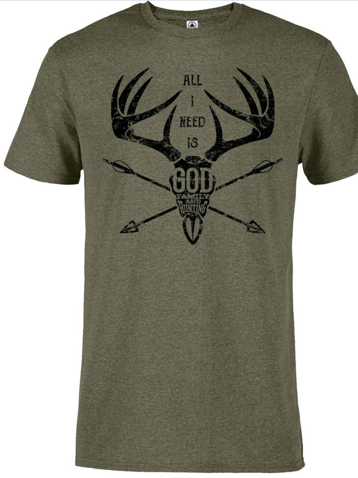 God Family Hunting Shirt (Heather Military Green) for wholesale by Red Letter 9