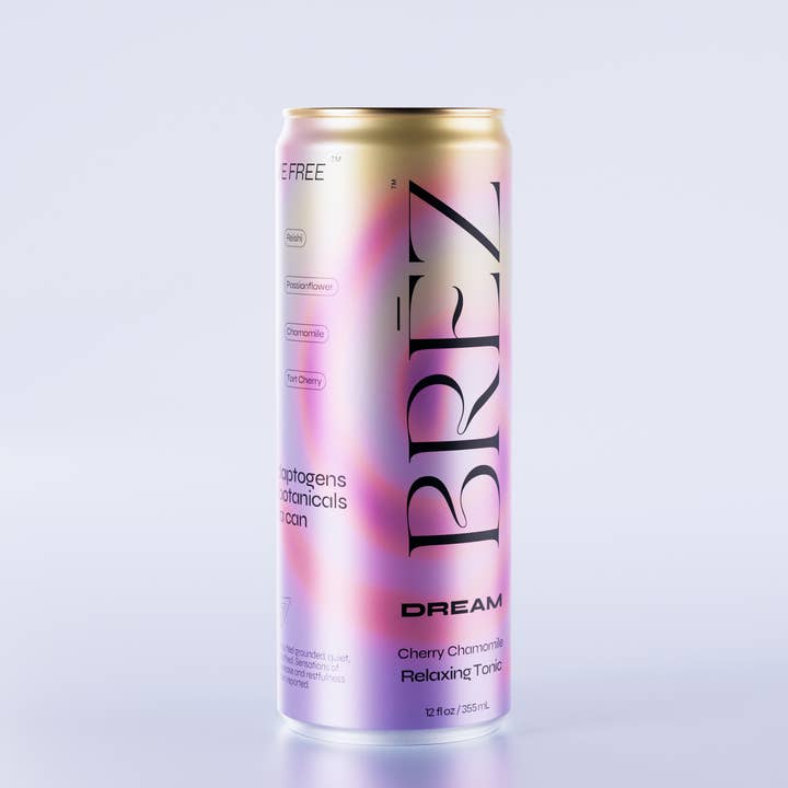 BRĒZ - Wholesale Non-Alcoholic Aperitif/Mocktail - Dream - Adaptogen Infused Relaxing Tonic - 24 Cans (4-Packs)2