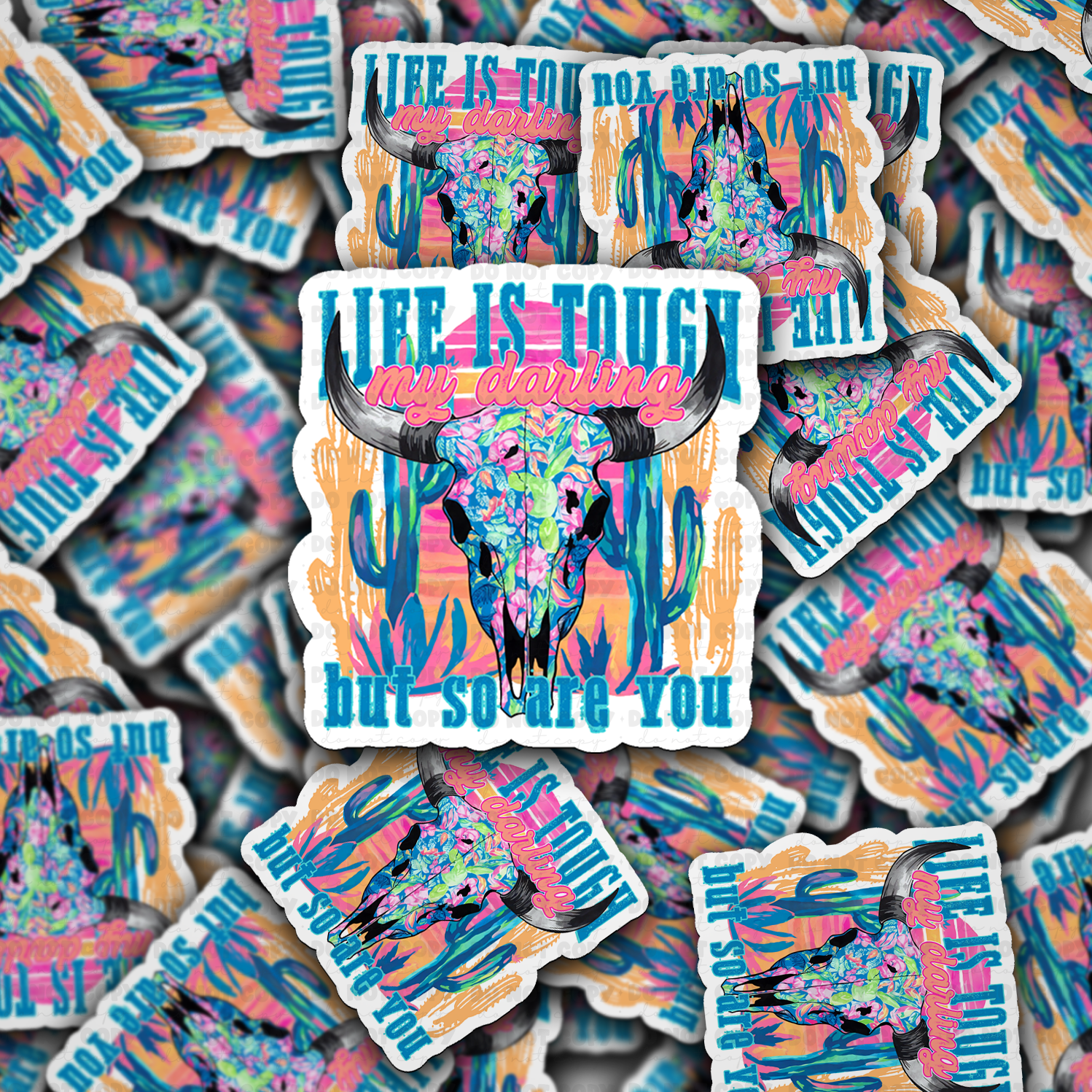 It's Transfer Time - Wholesale Sticker - DC 1795 - Life is tough but so are you Die Cut Sticker0