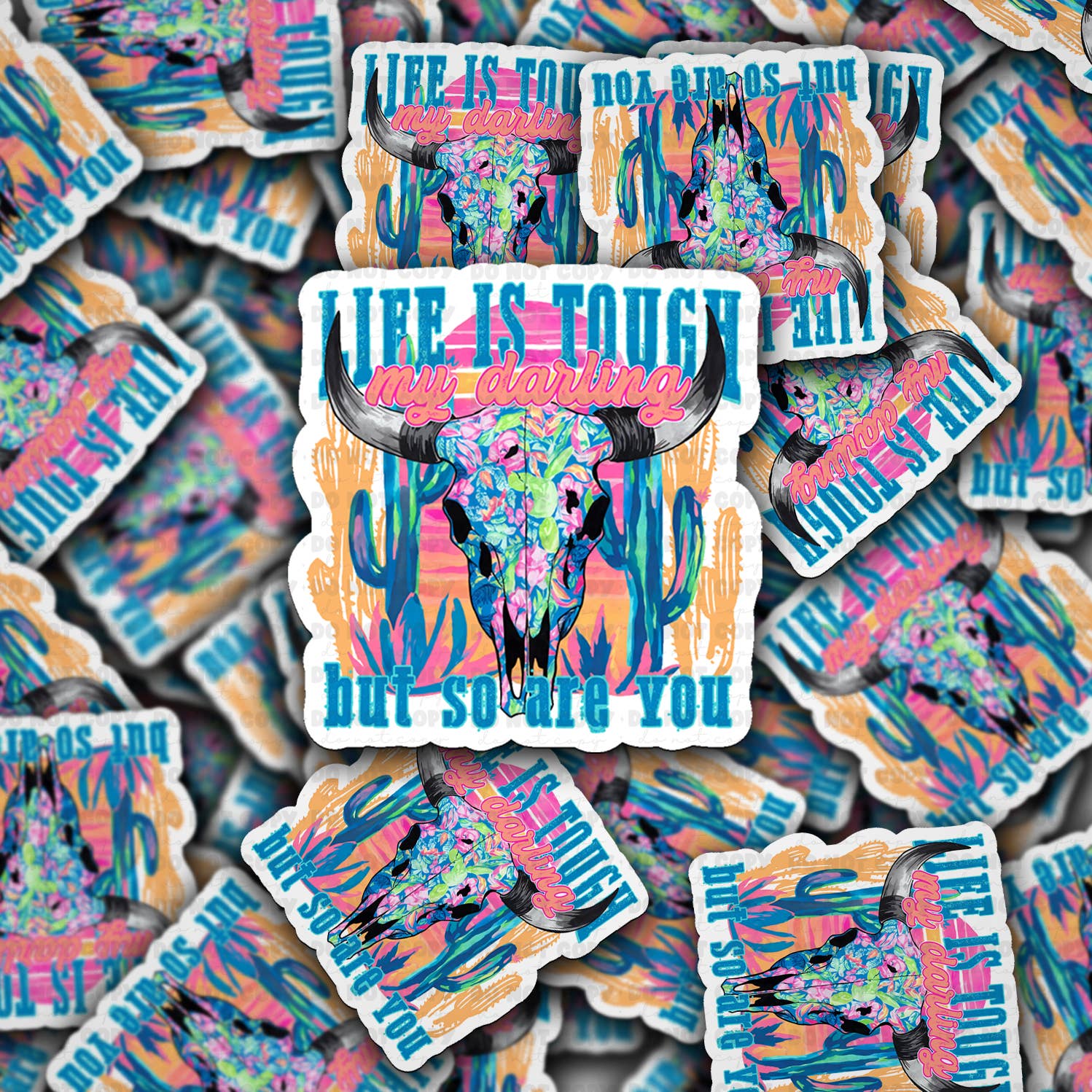 It's Transfer Time – wholesale Sticker – DC 1795 - Life is tough but so are you Die Cut Sticker