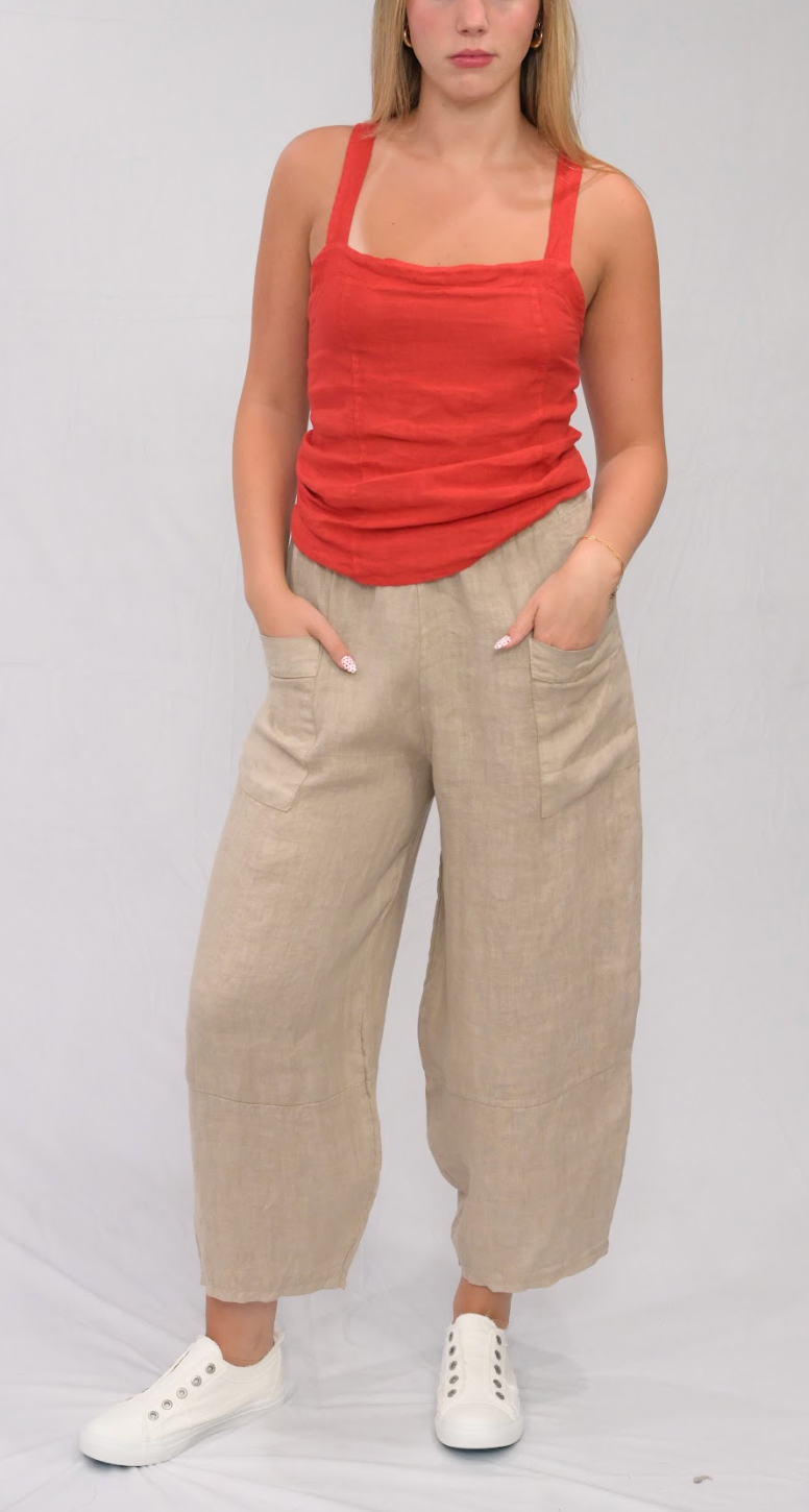Merci Marie - Wholesale Pants - Women's - Linen Barrel Pants5