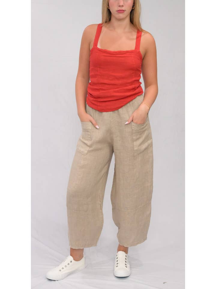 Merci Marie - Wholesale Pants - Women's - Linen Barrel Pants5
