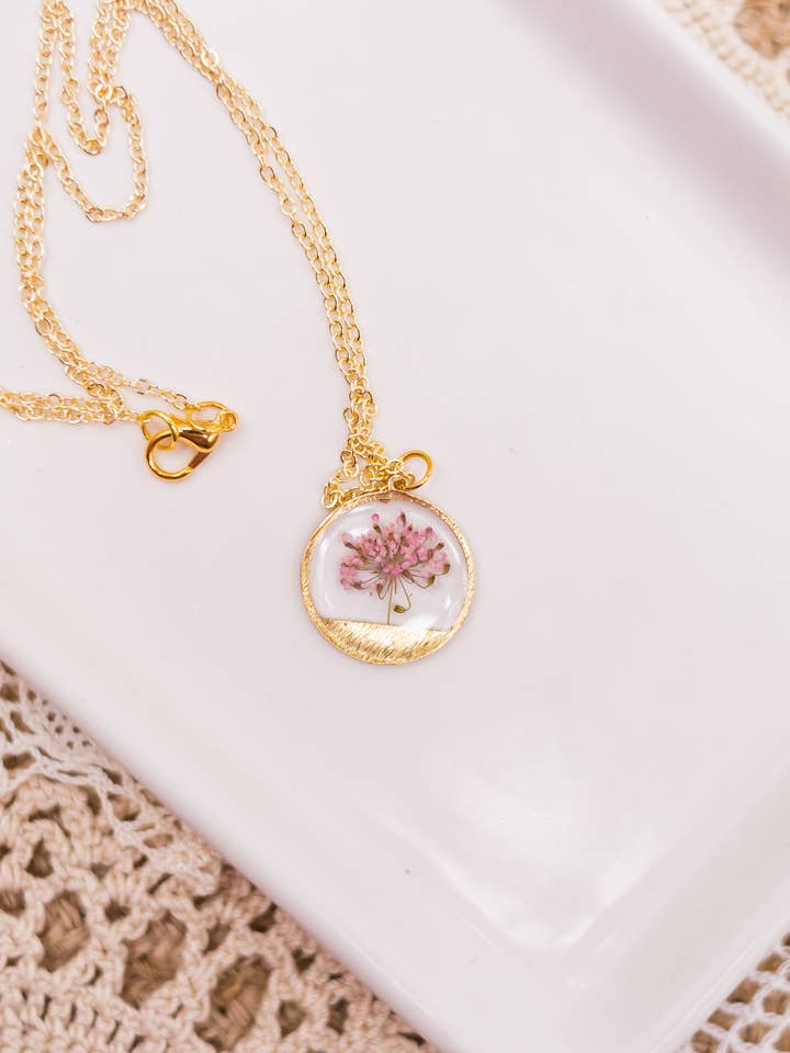 Cherry blossom necklace for wholesale by JAS Creates Co