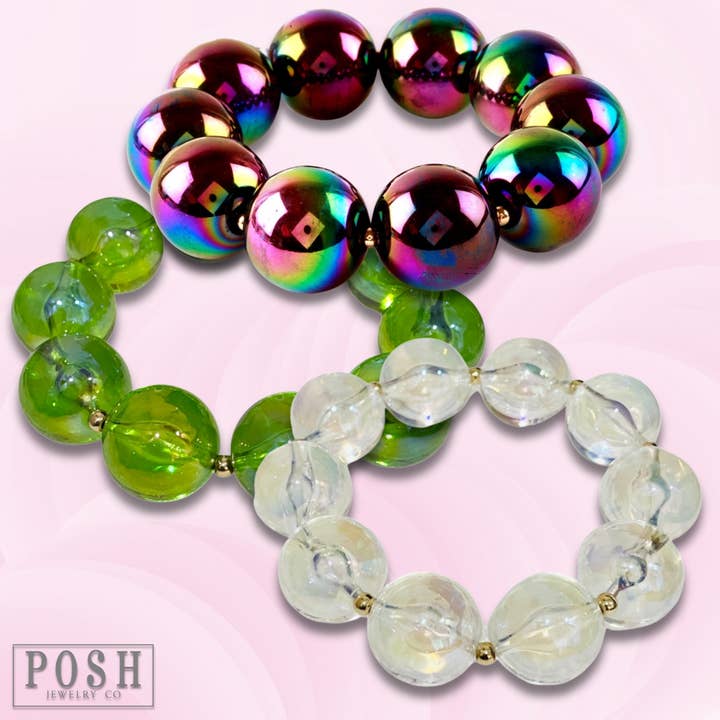 Grote kralenarmband van acryl voor wholesale door Pink Panache Brands