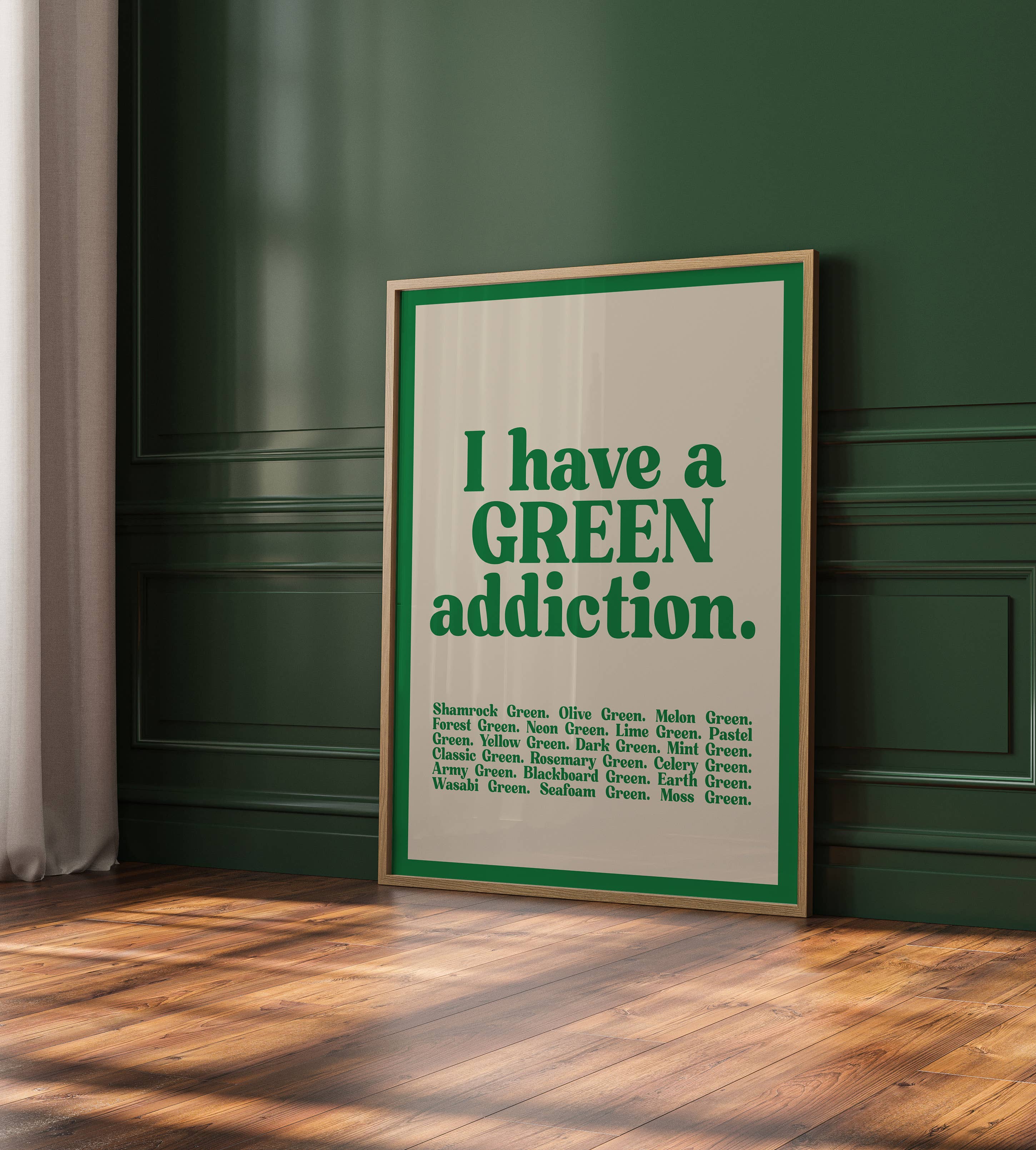 KIKIANDNIM - Wholesale Art Print - I Have A Green Addiction Art Print | St. Patrick's Day Decor3