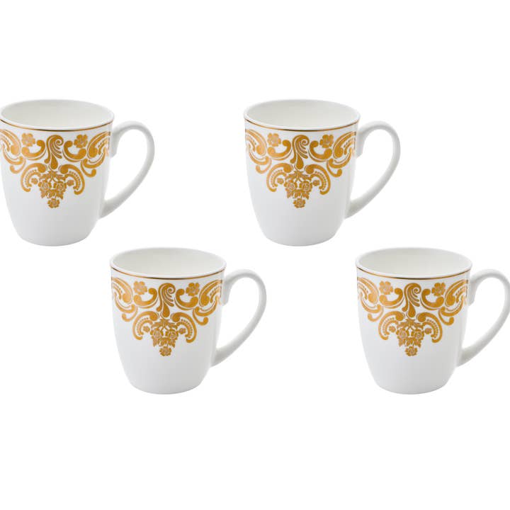Set of Four 20th Century Baroque Mugs for wholesale by Godinger