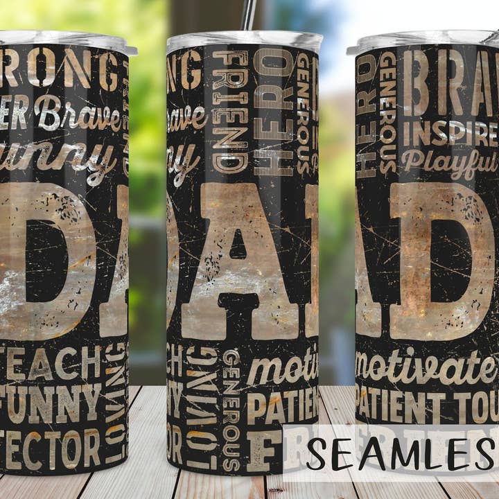 Fathers Day Gift Tumbler, 20oz Skinny Tumbler, Dad Gift for wholesale by Dm Crafting
