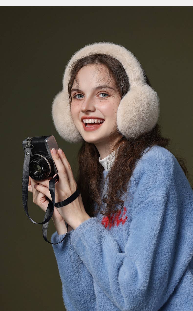 Little Trendy - Vente Cache-oreilles – femme - Cache-oreilles chauds en velours, cache-oreilles pliables et coupe-vent2