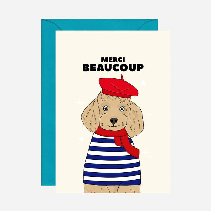 Carte de remerciement pour chien français pour la vente par Pearl Ivy