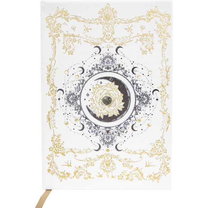 Kheops International - Wholesale Journal/Diary - Vegan Leather Crystal Journal w/ Bag - Moon Phases (Each)2