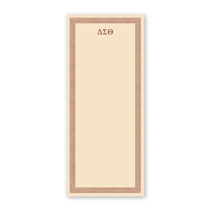 Delta Sigma Theta Dolly Blooms Greek Skinny Notepad for wholesale by Dogwood Hill