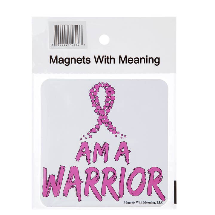 Jeg er en kriger (Pink) for engroshandel hos Magnets with Meaning