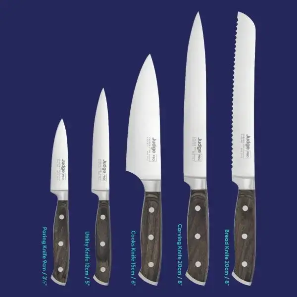 Judge UK – wholesale Knife set – Judge Pro, 5 Piece Knife Block Set  1