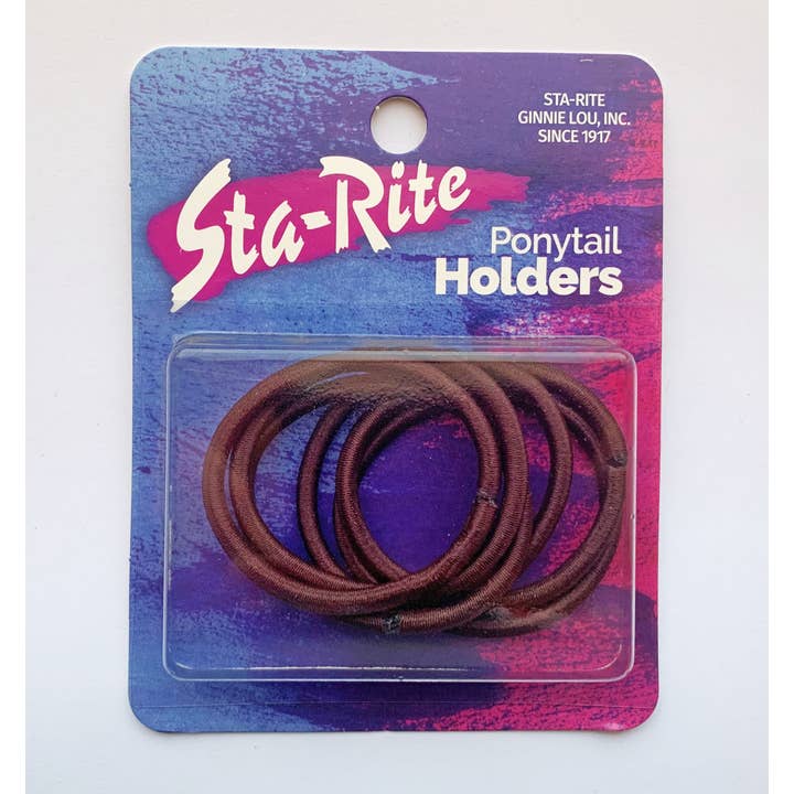 Sta-Rite Ginnie Lou - Wholesale Hair Tie - Large Ponytail Holders - 6 ct
