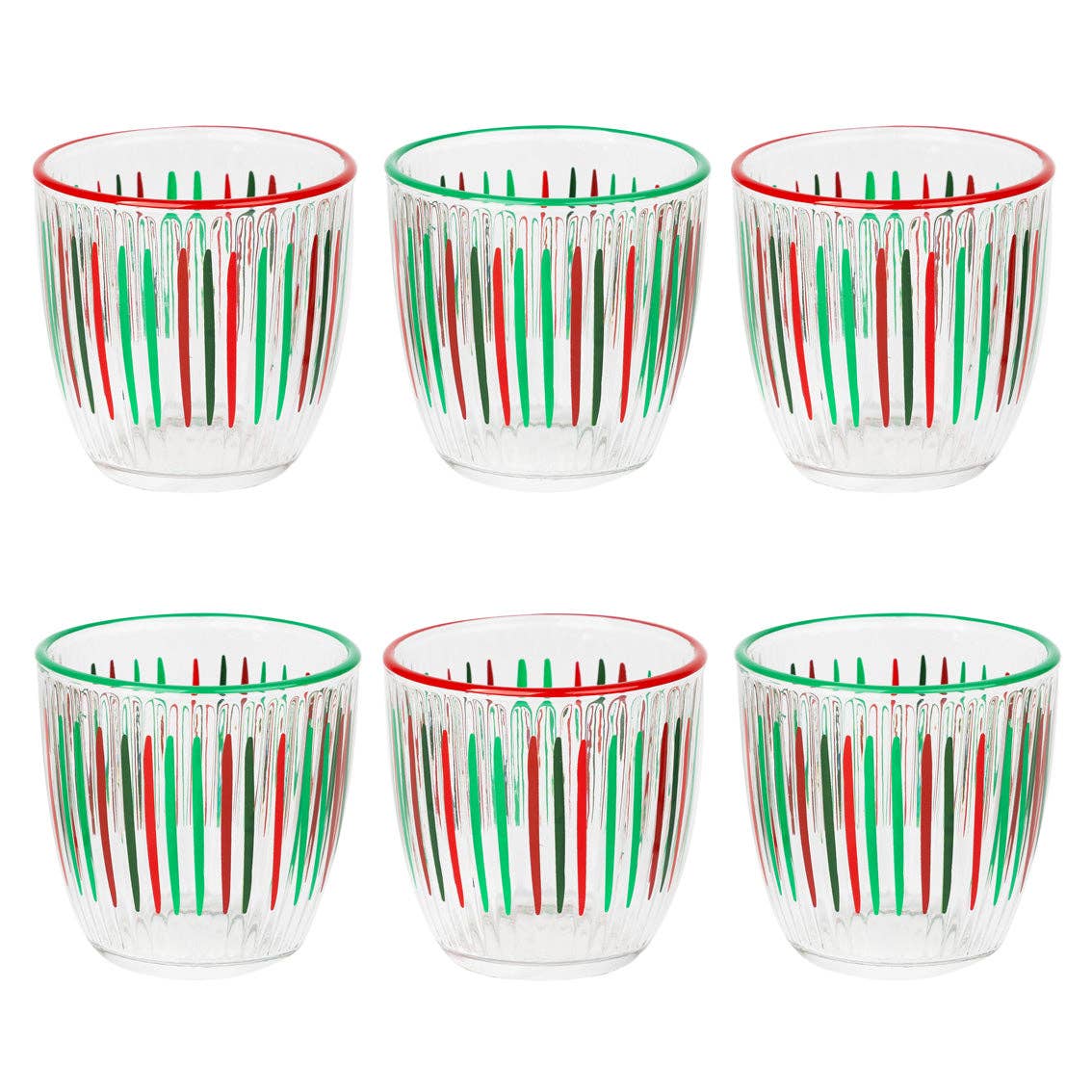 Talking Tables USA - Wholesale Insulated Mug/Tumbler - Red & Green Glass Tumblers | Christmas Decor |0