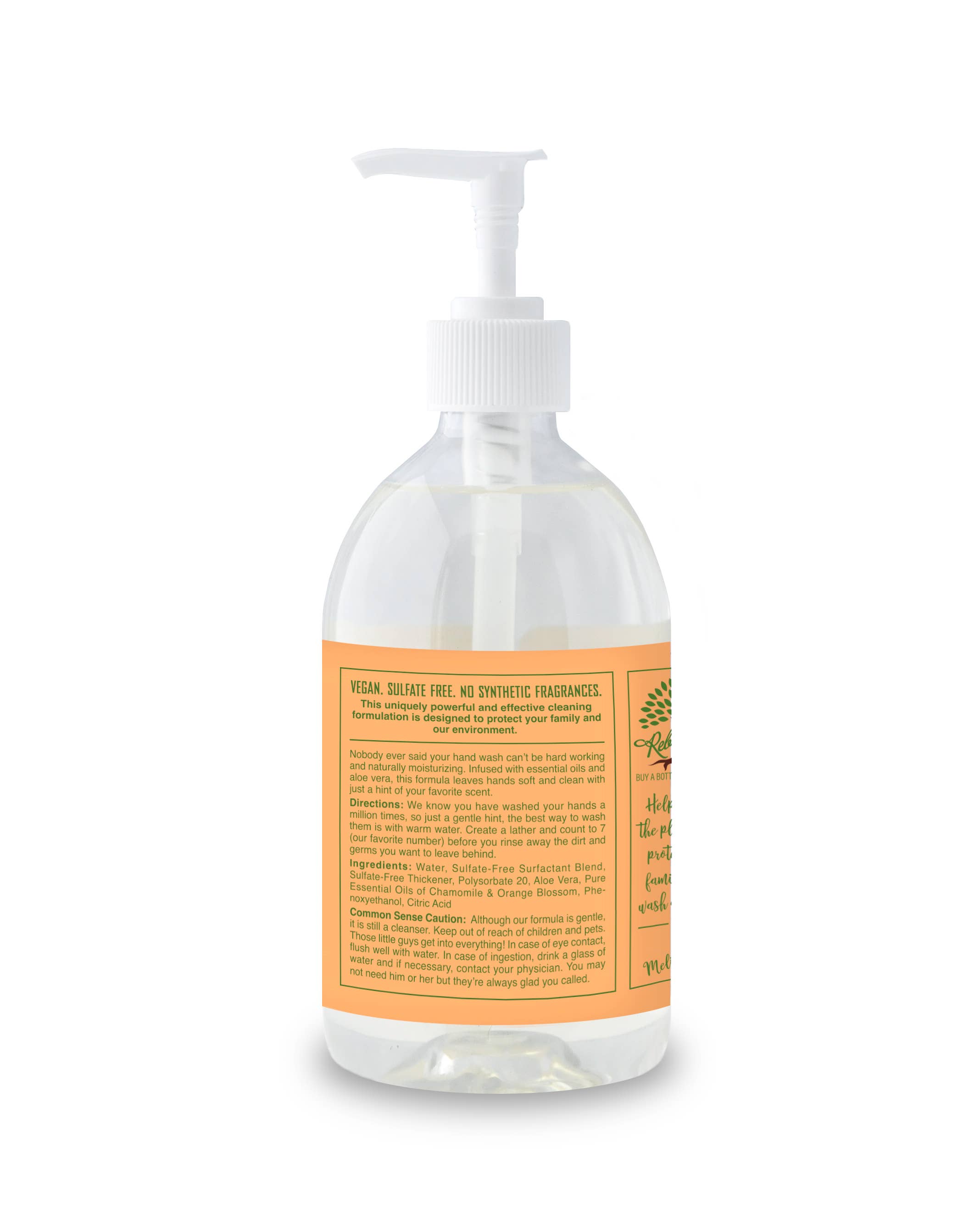 Rebel Green - Vendita all'ingrosso Sapone/Lozione per mani - Sapone per le mani - Arancia e Camomilla 12 once (unità)3