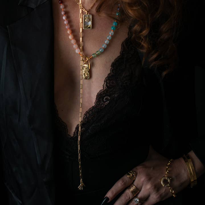 FORTUNE TELLER GEMSTONE NECKLACE for wholesale by Function & Fringe