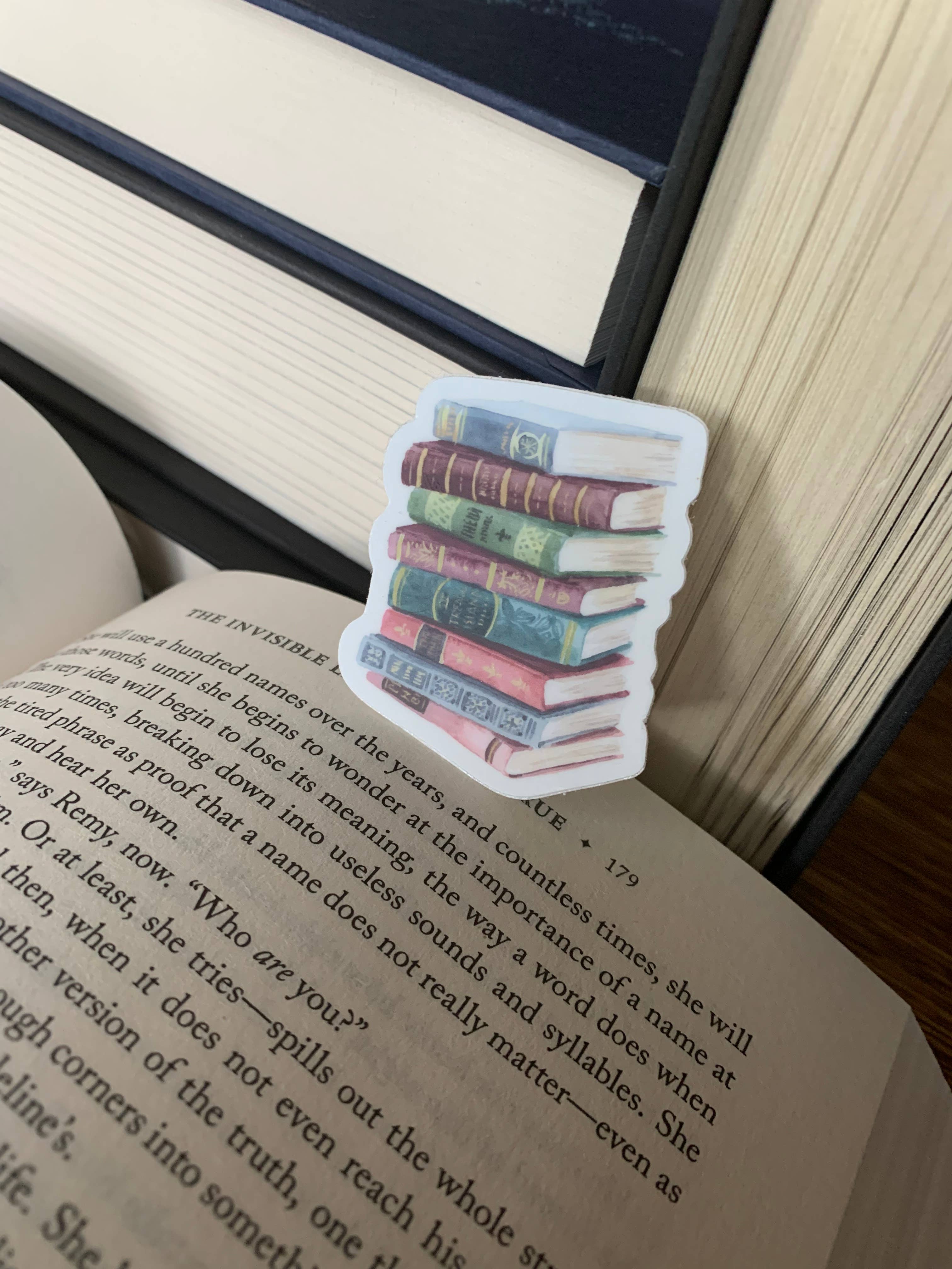 Mirkwood Scribes - Wholesale Sticker - Bookstack Watercolor Sticker, Vinyl Literary Laptop Decal2