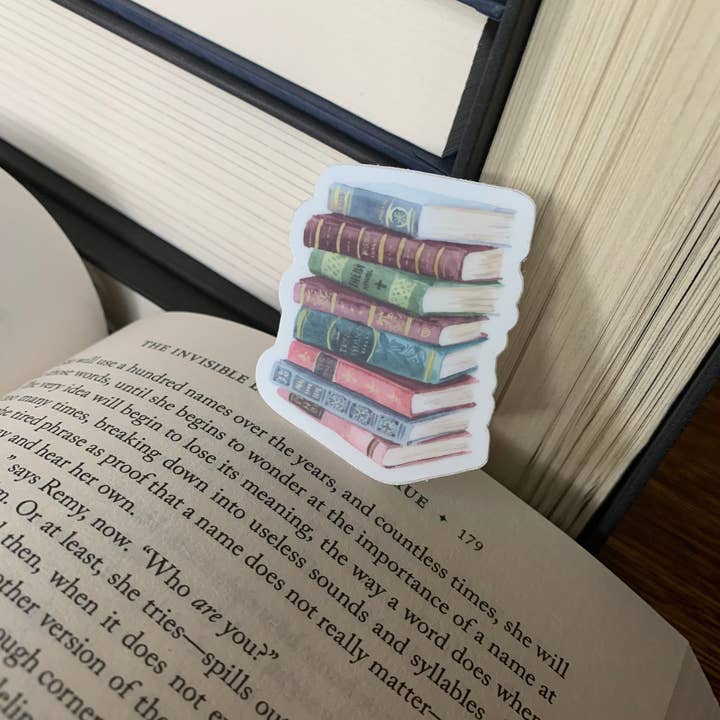 Mirkwood Scribes - Wholesale Sticker - Bookstack Watercolor Sticker, Vinyl Literary Laptop Decal2