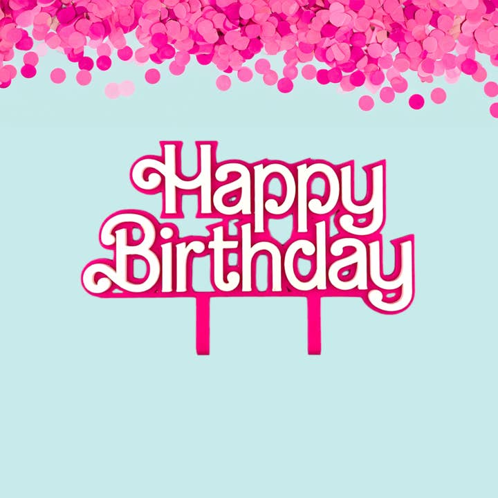 Adorno para tarta de cumpleaños muñeca de moda rosa para venta al por mayor de Made Happy Gifts