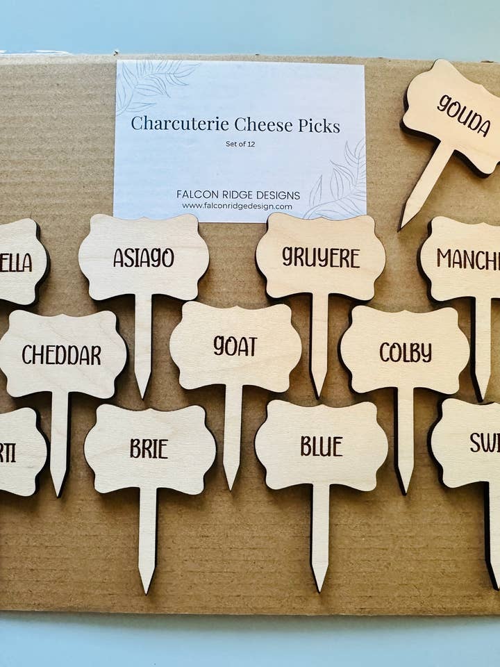 Charcuterie Cheese Picks, Charcuterie Accessories for wholesale by Falcon Ridge Designs LLC