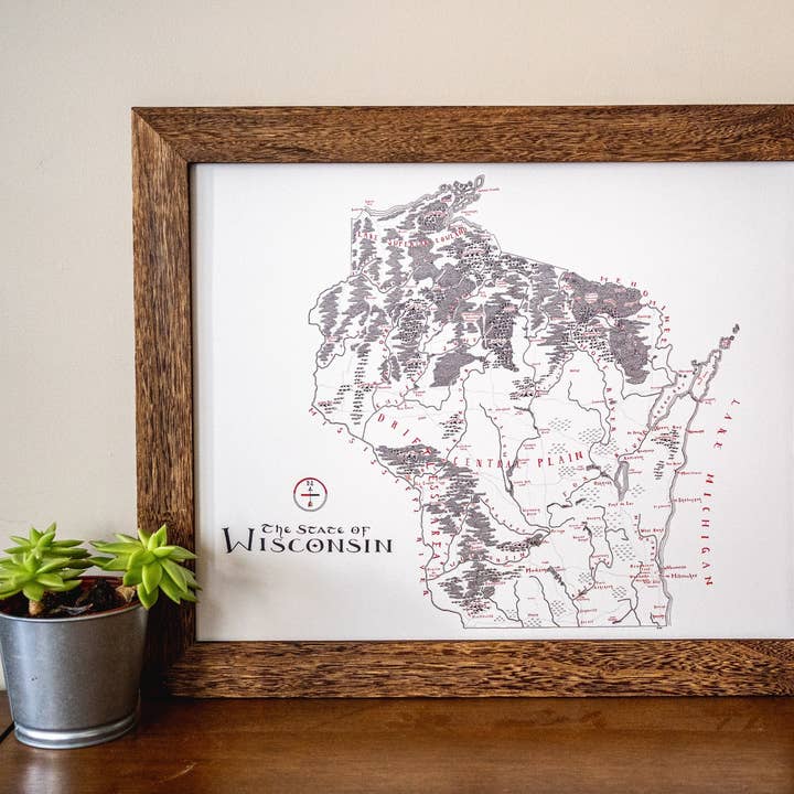 Wisconsin Map for wholesale by Lord of Maps