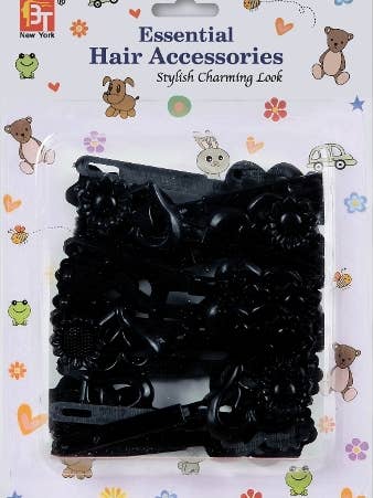 BARRETTES DAISY LOVE - NOIR pour la vente par MI Hair Distribution