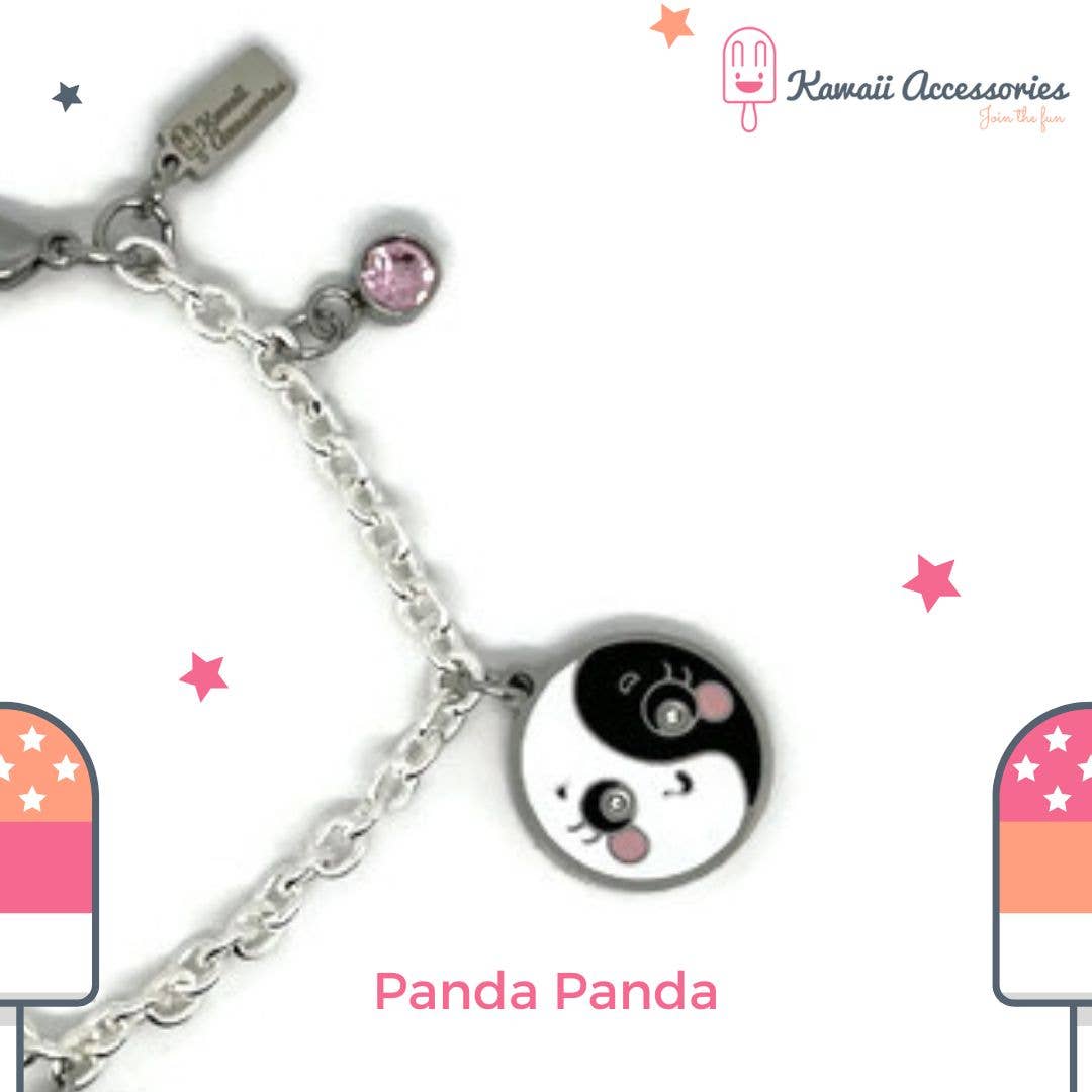 Kawaii Accessories by Kuroji - Wholesale Charm/Dangle Bracelet - Charming Panda Panda - Kawaii bracelet3
