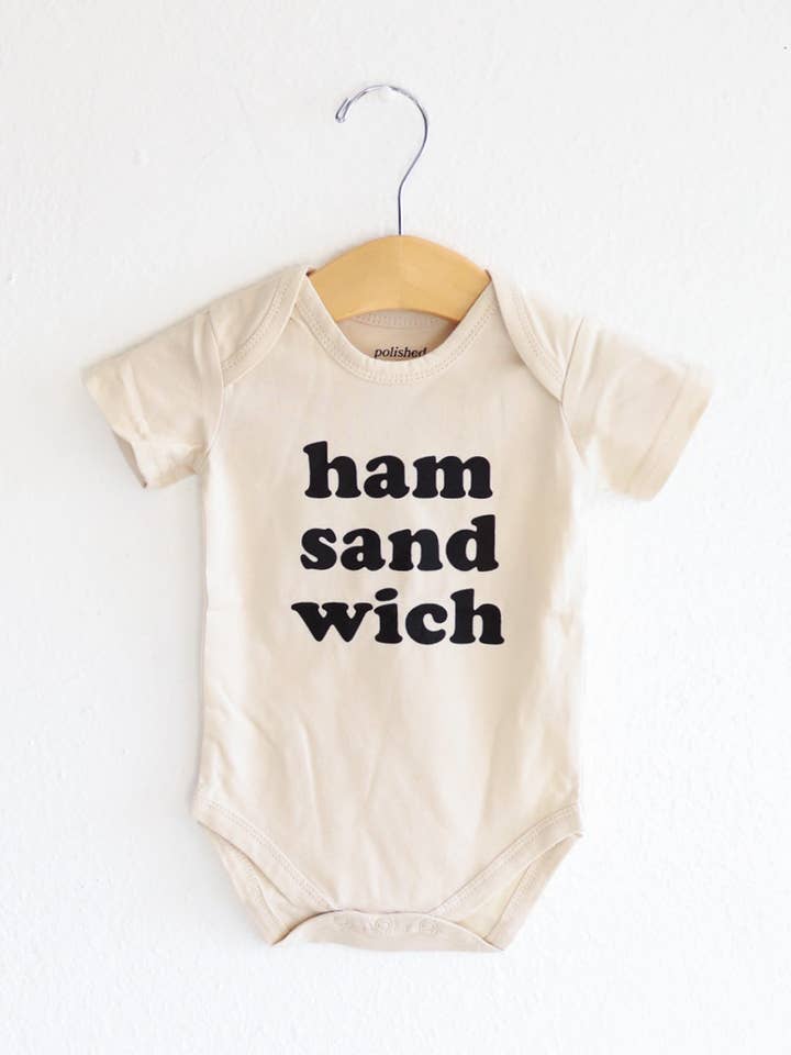 Ham Sandwich babybody, babykläder, babypresenter för wholesale av Polished Prints