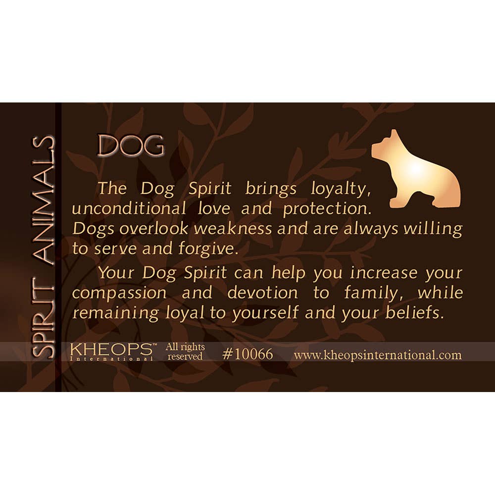 Kheops International - Wholesale Meditation Supplies - Spirit Animal Info Card Dog (Each)0