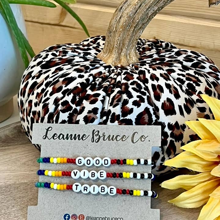 Leanne Bruce Co. - Wholesale Jewelry Set - Bracelet Sets of 3 Stretchy Little Words Mantra CHEEKY TOO5