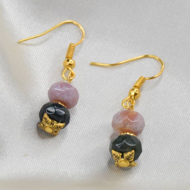 Boucles d'oreilles en agate indienne pour la vente par Fox and Bunny Rise