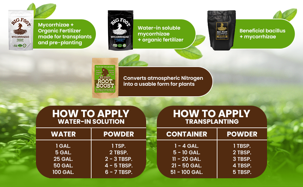 Big Foot Microbes - Wholesale Fertilizer - Natural Rooting Powder and Pea Inoculant, 2 oz case 20 units9