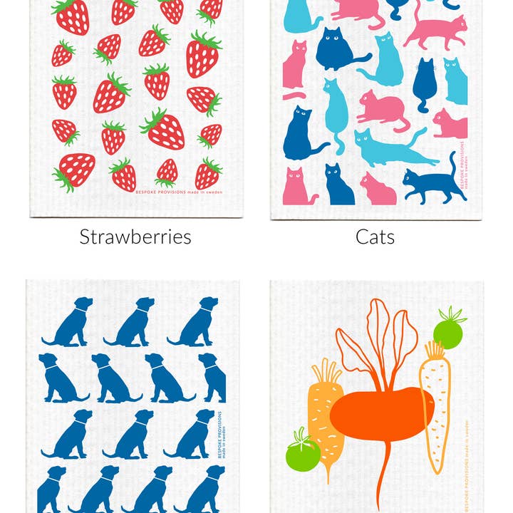 Bespoke Provisions - Wholesale Dishcloth - Swedish Dishcloth Basket Set Display : 50 Swedish Dishcloths2