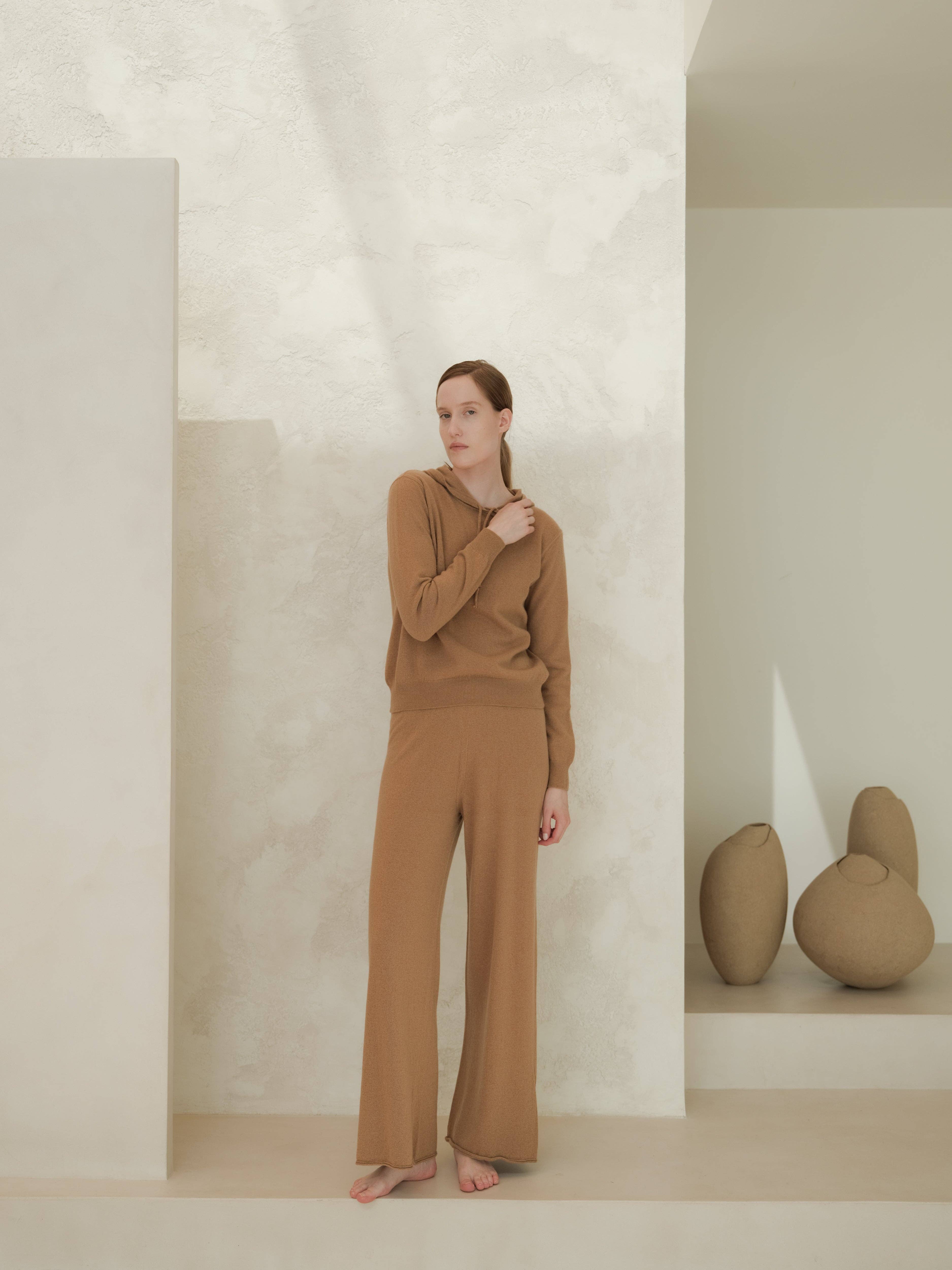 Lèmme - Wholesale Pants - Women's - Lightweight wide-leg cashmere blend pants (3D knit)18