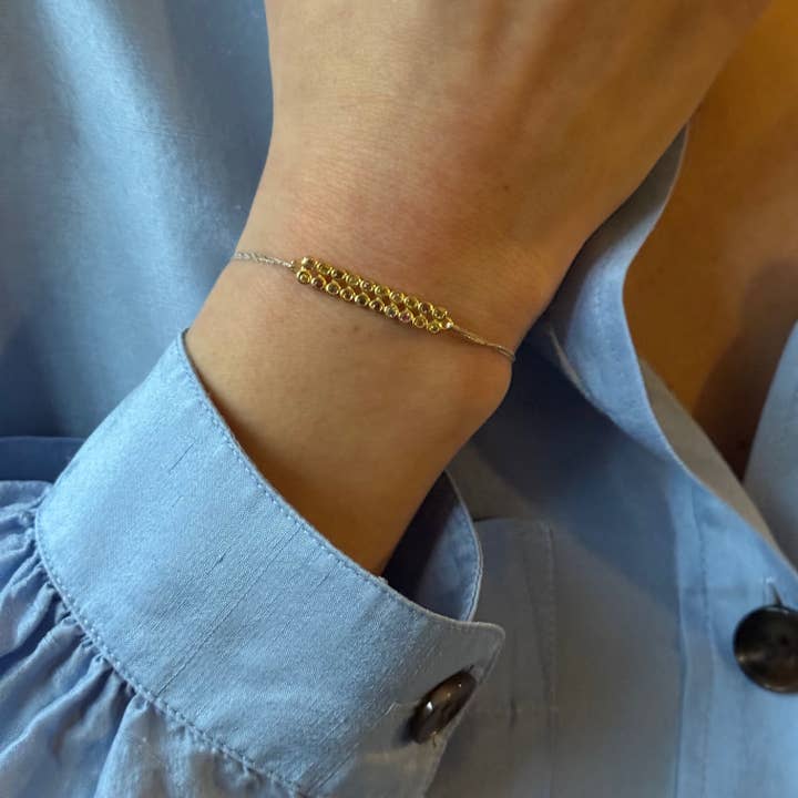 Tourmaline set bracelet - Velvet for wholesale by Sophie Deschamps Bijoux