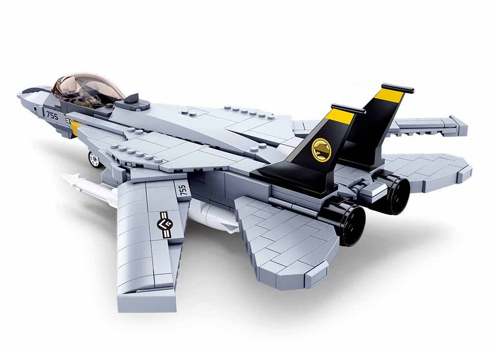 Texas Toy Distribution - Wholesale Building Set - Kids - Model Bricks F14 Fighter Jet Building Brick Kit (396 Pcs)3